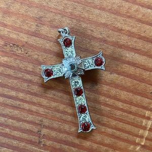Vintage Stanhope cross necklace charm